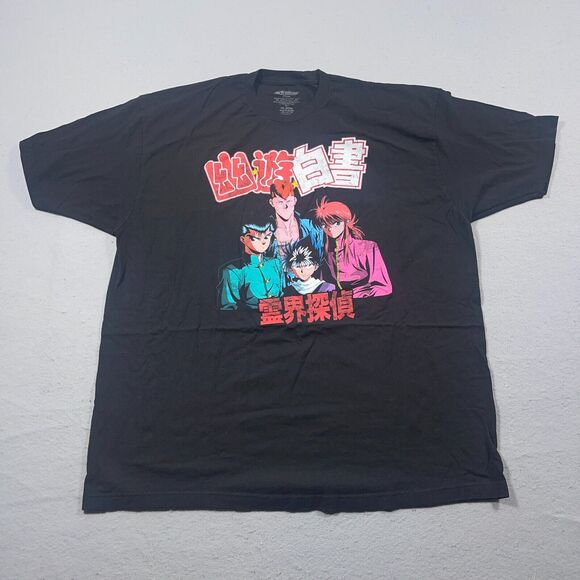 YU YU HAKUSHO Shirt Men 3XL Black Japanese Manga Anime Graphic - Picture 1 of 8
